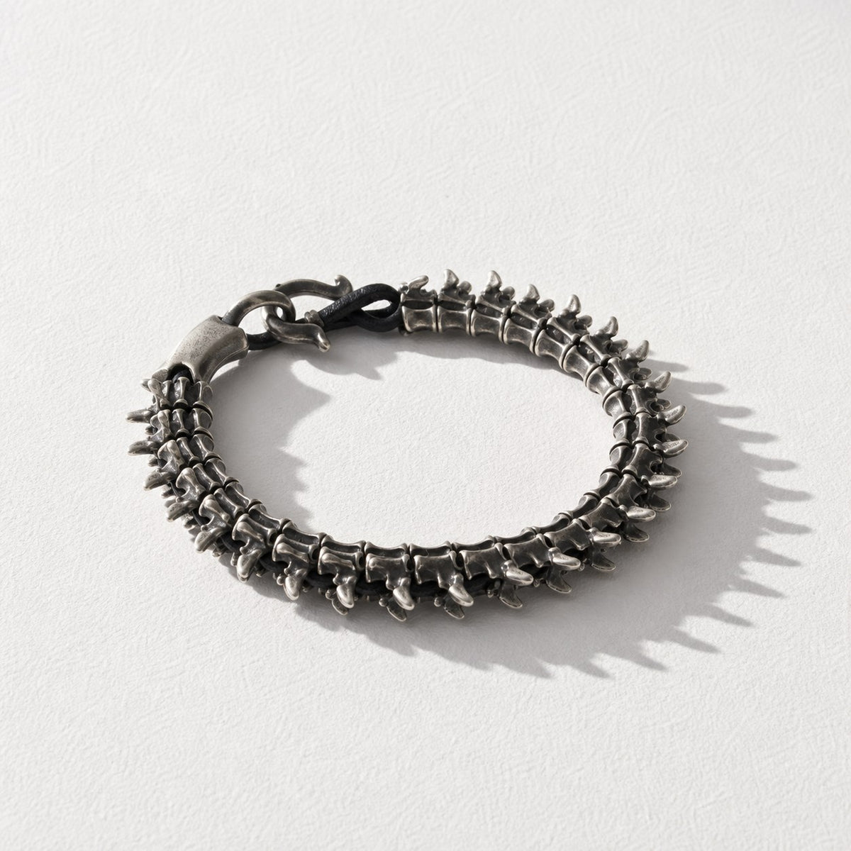 Dark Gothic Dragon Spine Bracelet — Drokt studio detail