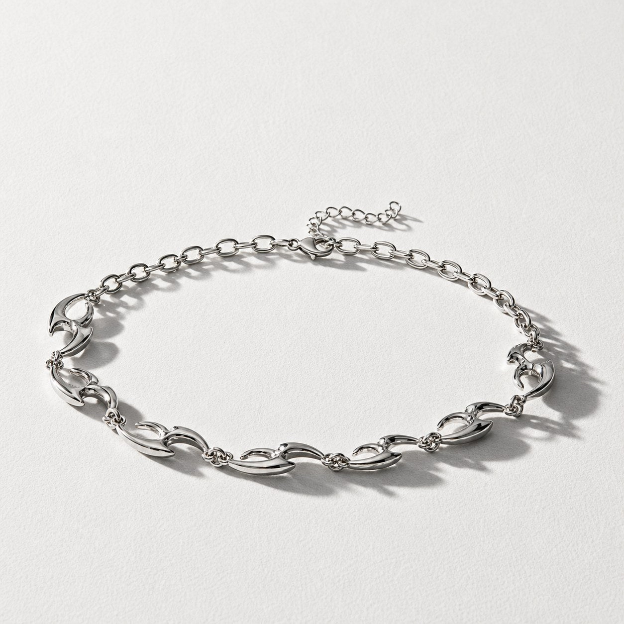 Punk Thorn Choker Necklace — Drokt profile view