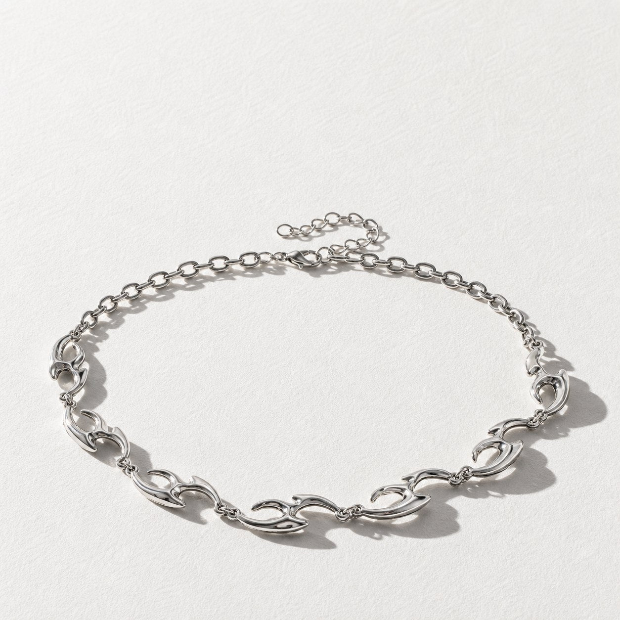 Punk Thorn Choker Necklace — Drokt close detail