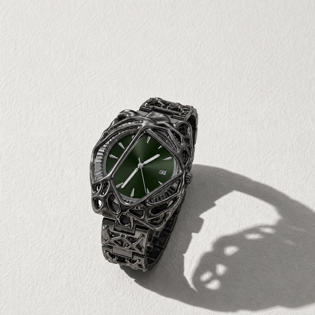 Spiderweb Dial Statement Watch — Green dial — Drokt