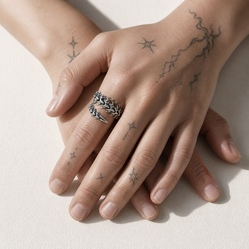 Gothic Spine Band Ring