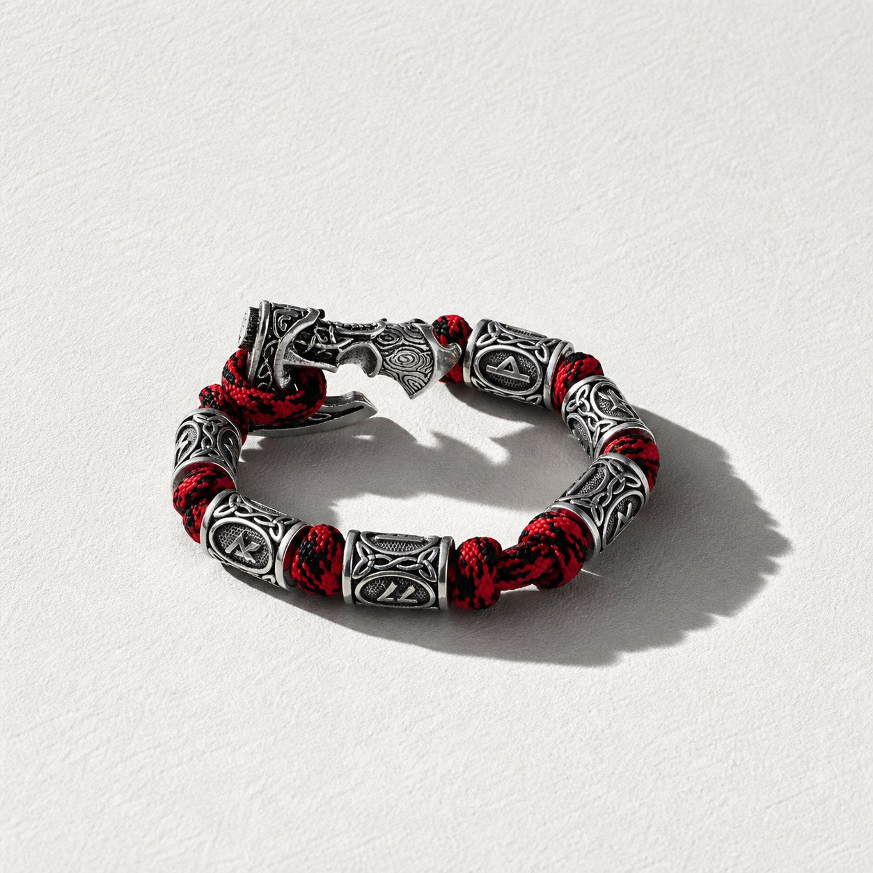 Viking Axe Paracord Wrap Bracelet — Drokt studio detail