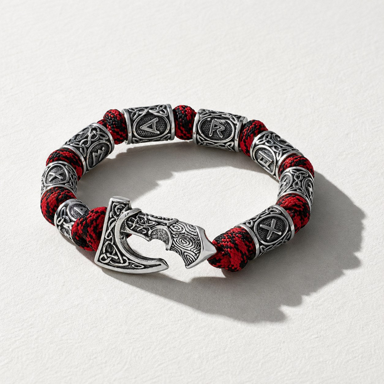 Viking Axe Paracord Wrap Bracelet — Drokt profile view