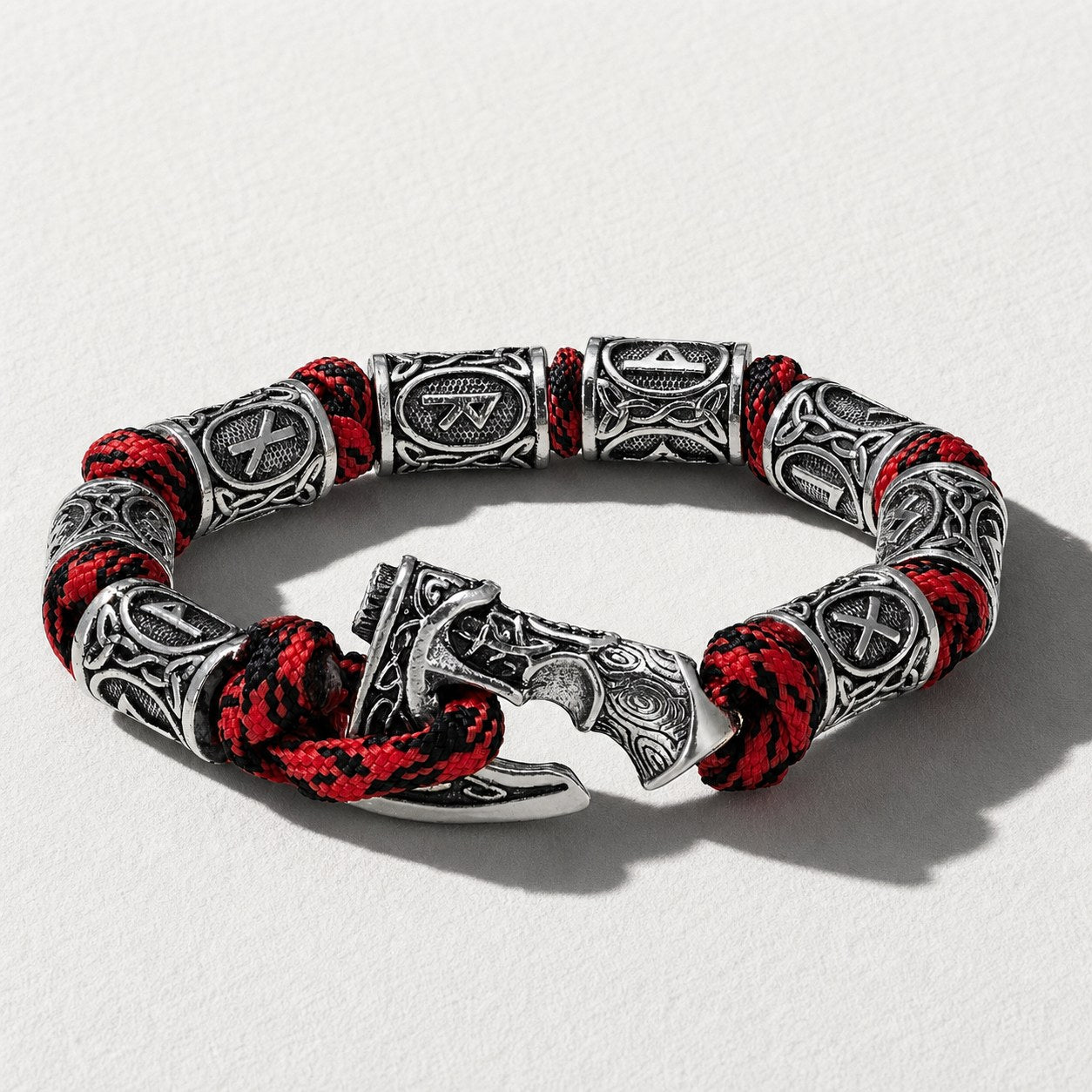 Viking Axe Paracord Wrap Bracelet — Drokt close detail